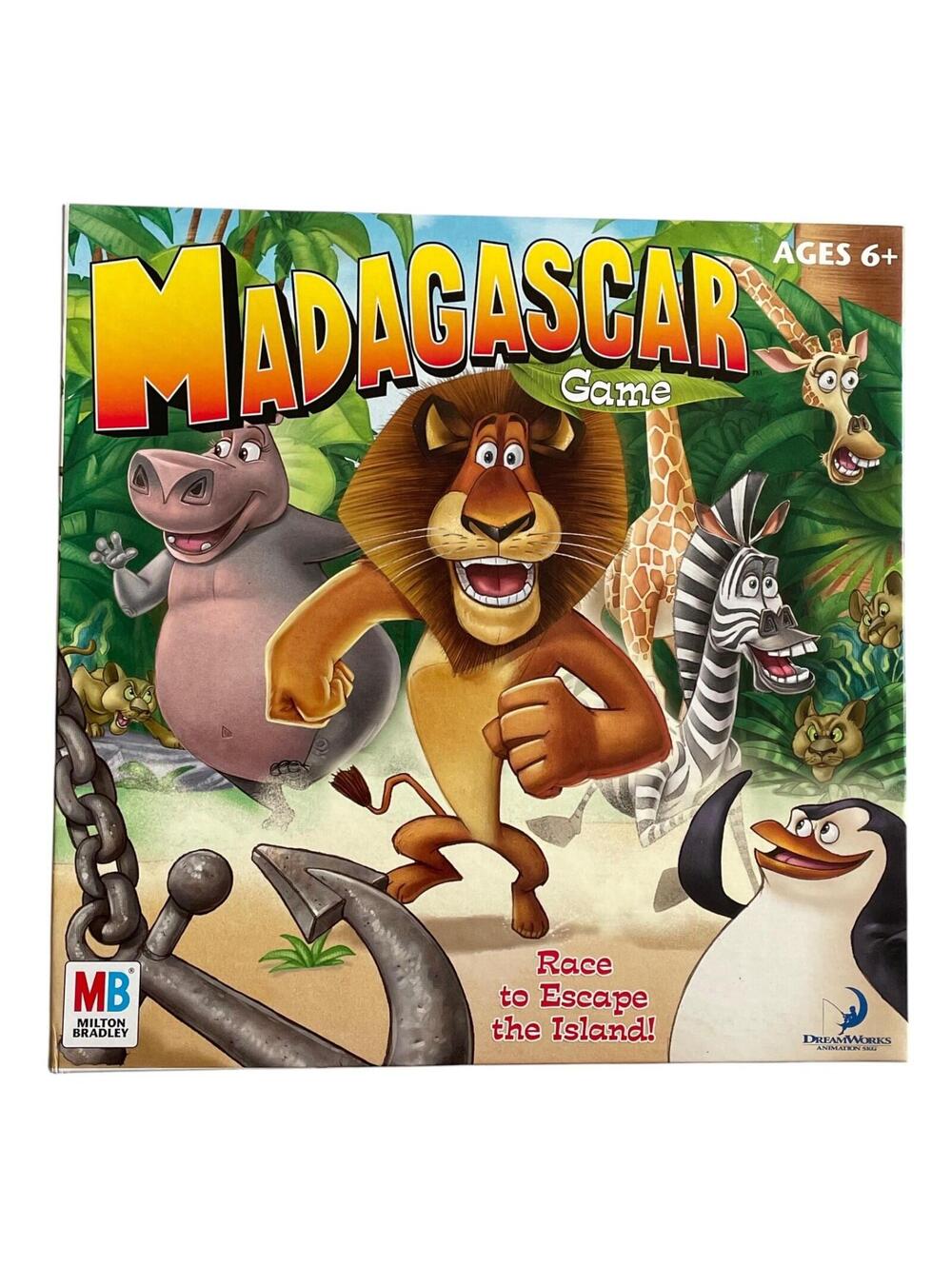 Madagascar Board Game Milton Bradley Complete Clean!